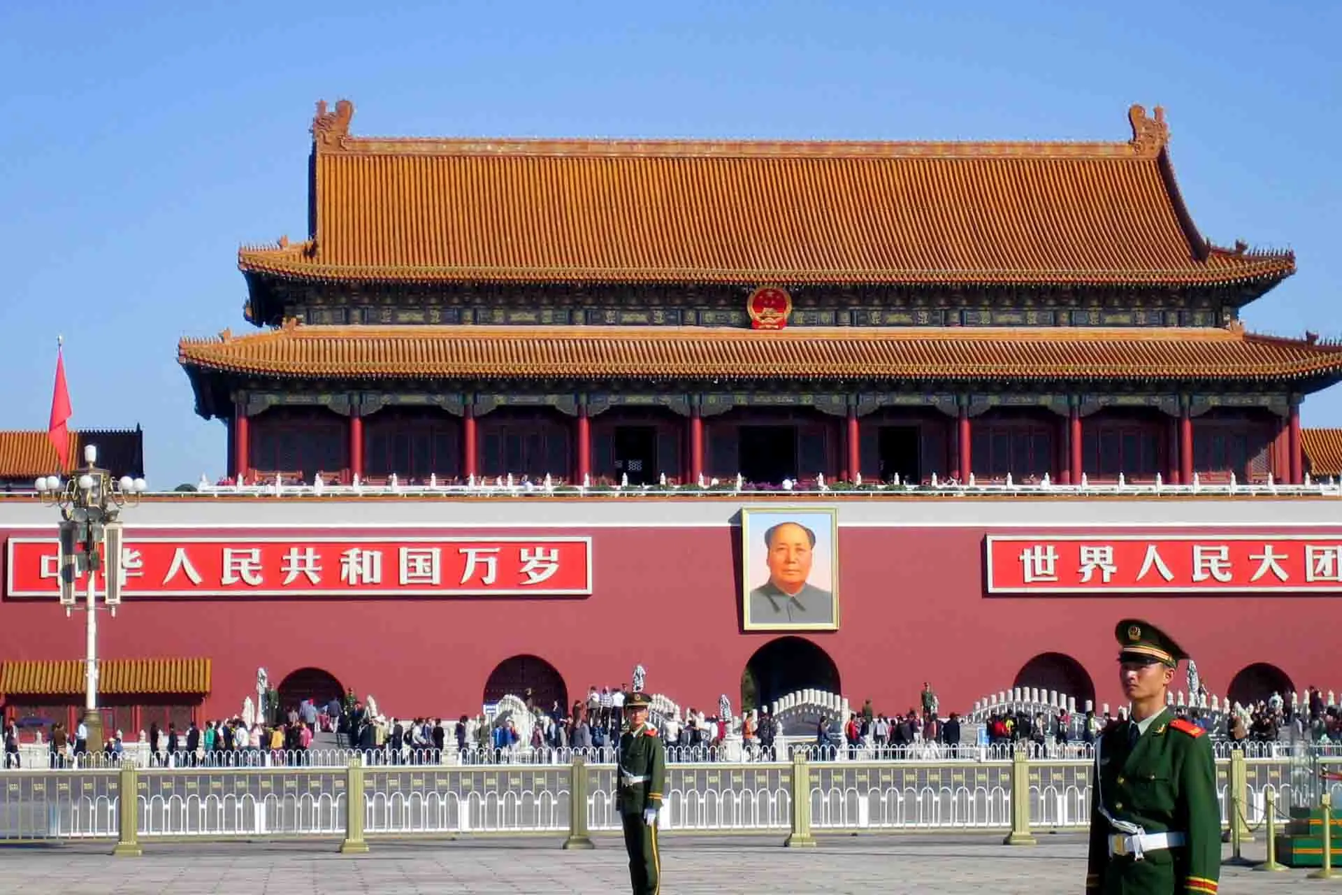 Tiananmen-porten (Den Himmelske Freds Port) i Beijing – indgangen til Den Forbudte By