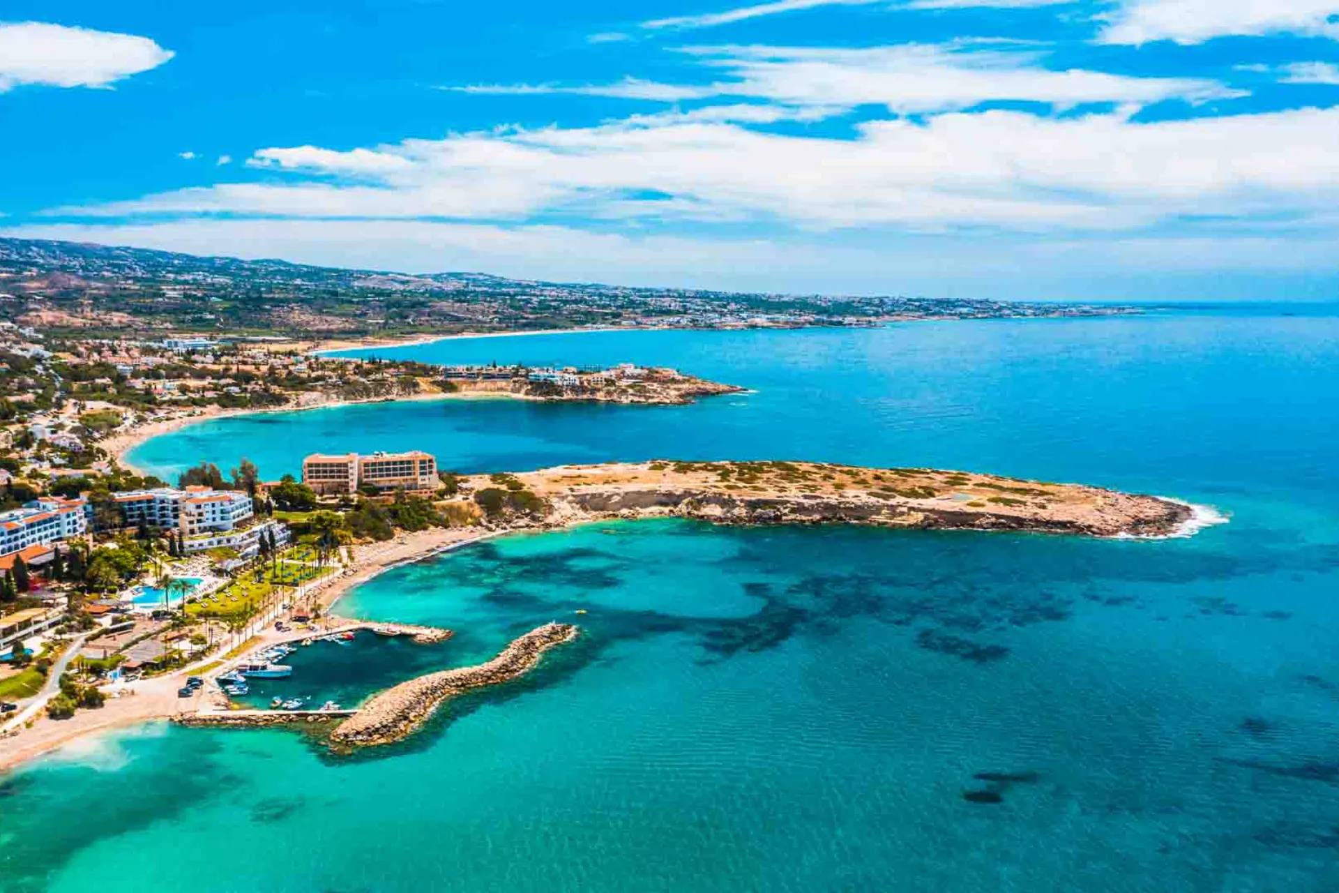 Paphos set fra luften