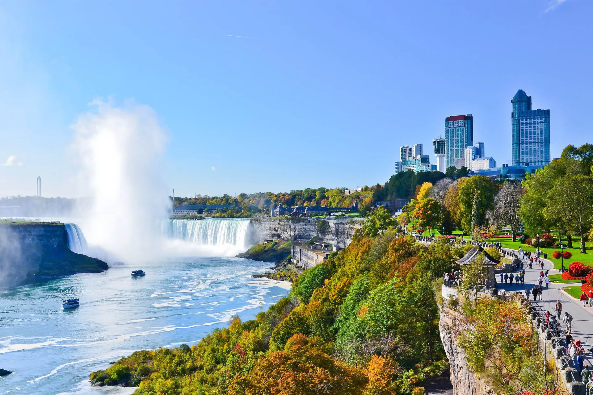 Niagara Falls med Toronto i baggrunden