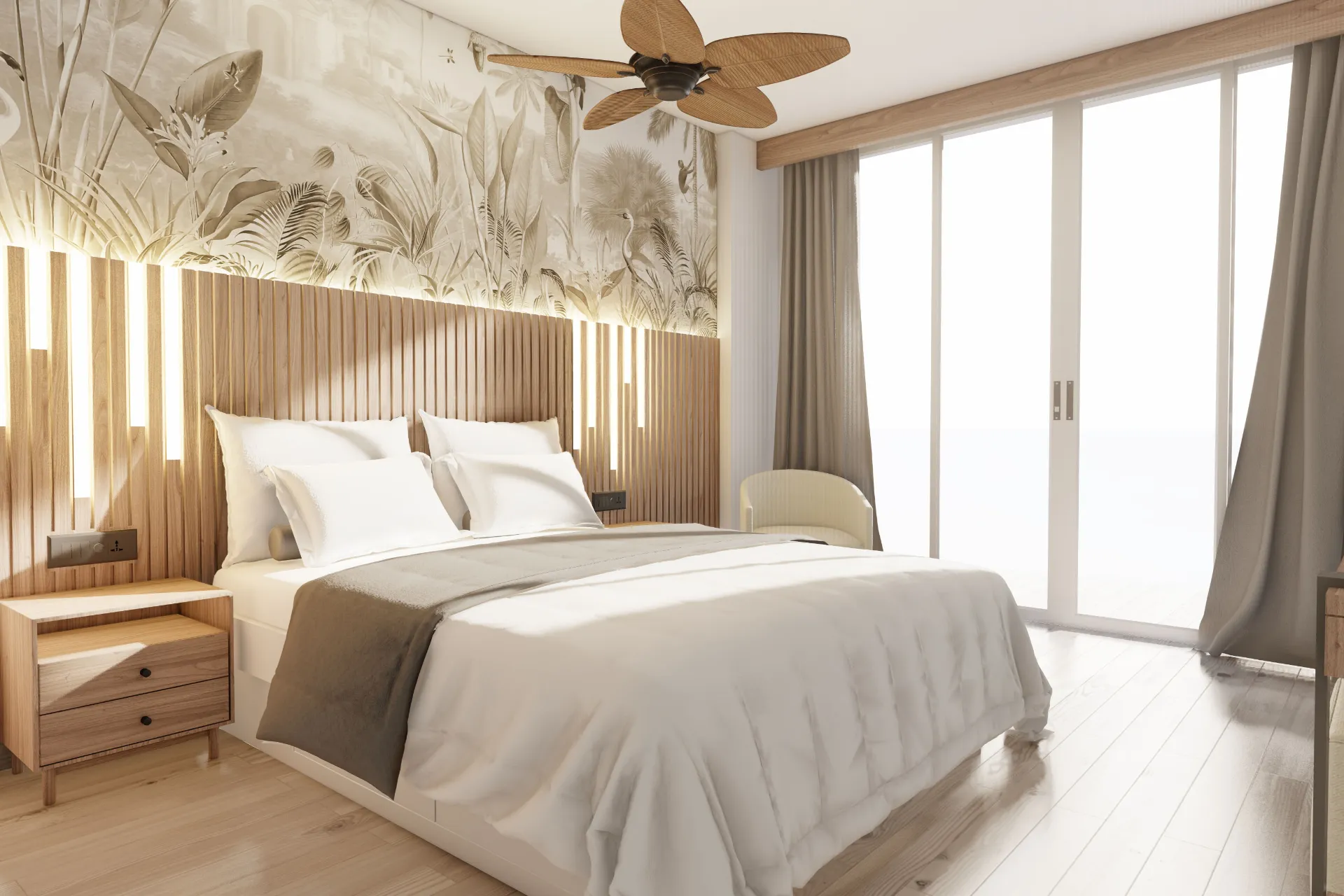 Værelse på Hotel Parasol Værelse på Hotel Parasol