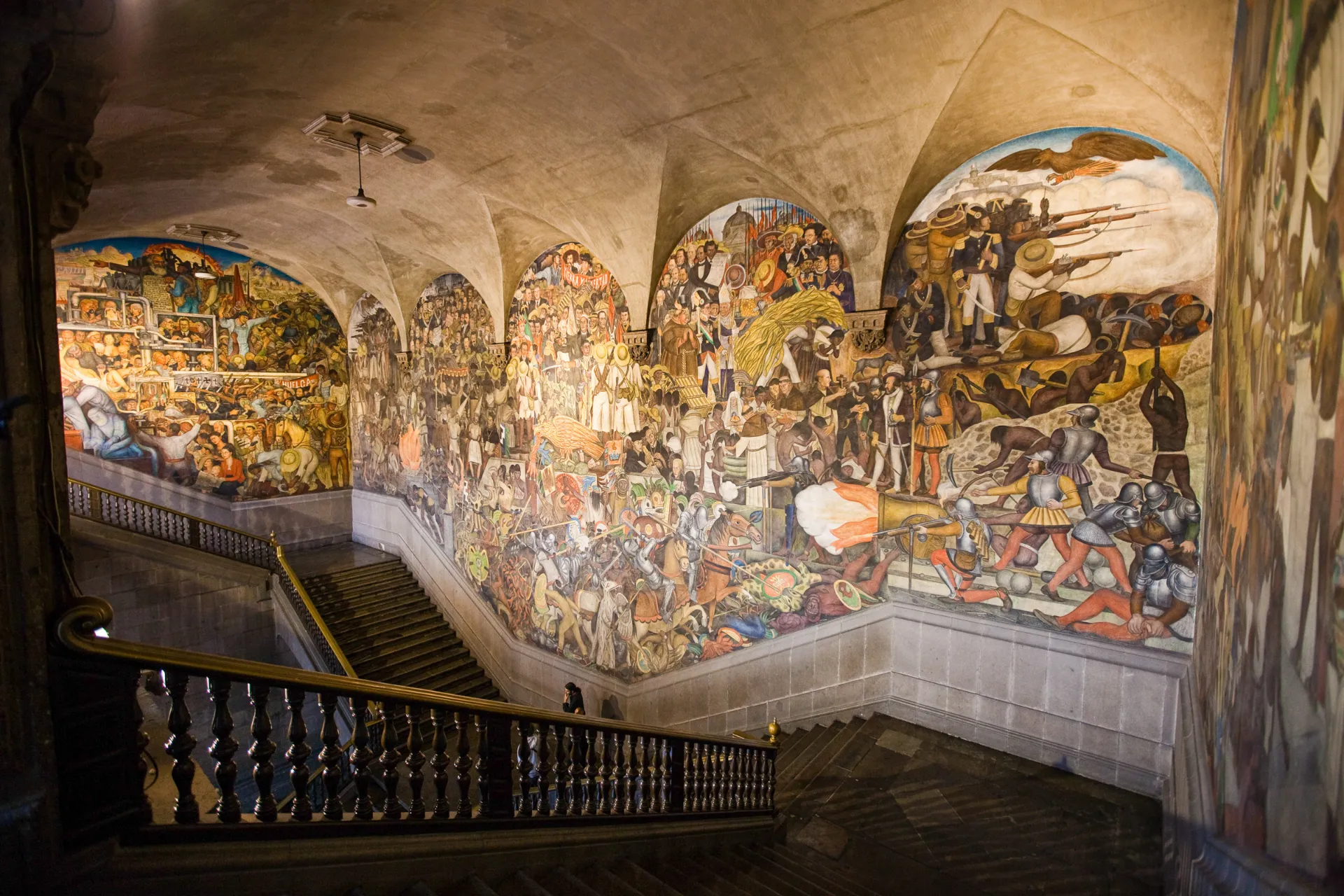 Diego Riveras murmaleri i Palacio Nacional (Nationalpaladset) i Mexico City Diego Riveras murmaleri i Palacio Nacional (Nationalpaladset) i Mexico City