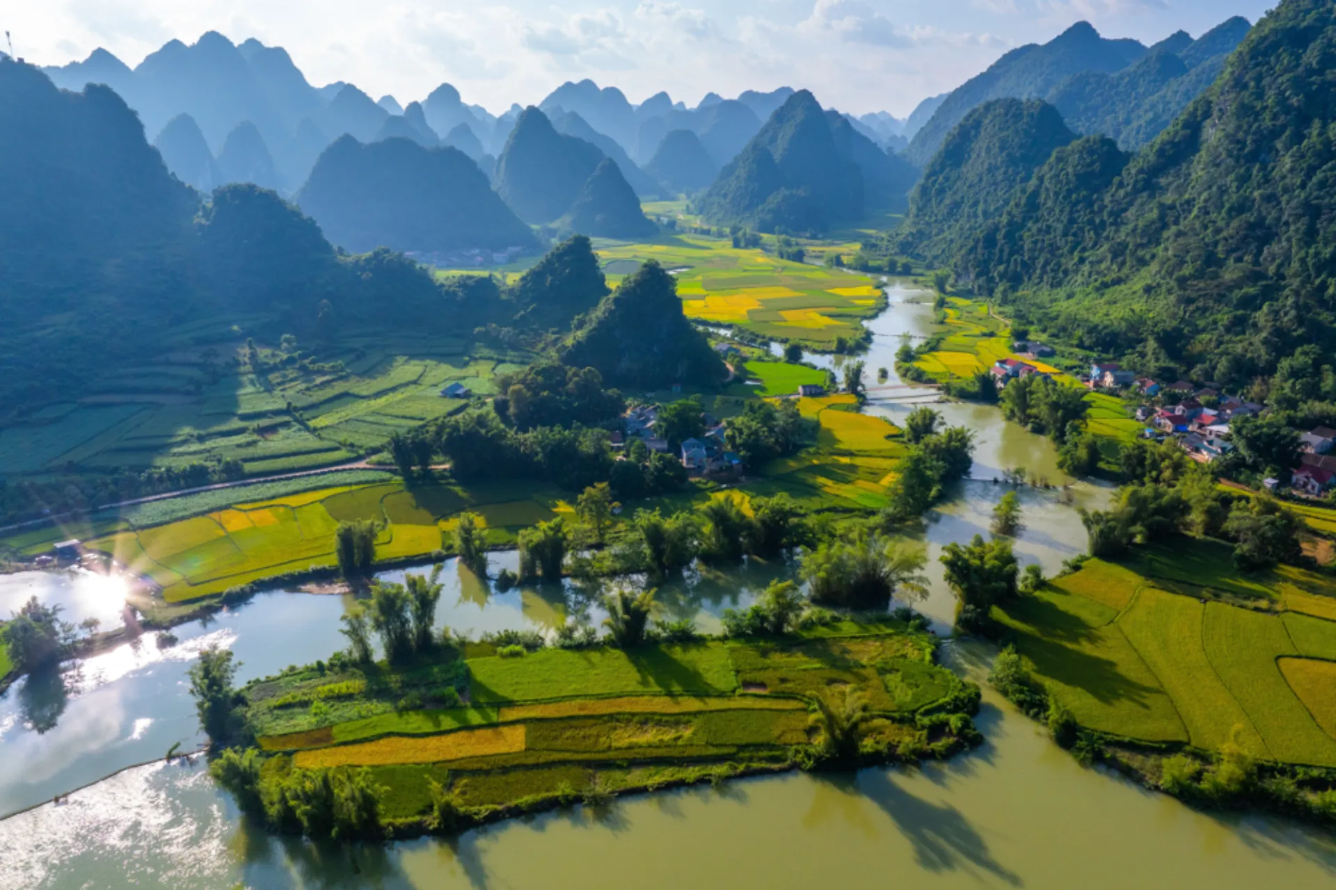 Landskab ved Cao Bang Landskab ved Cao Bang