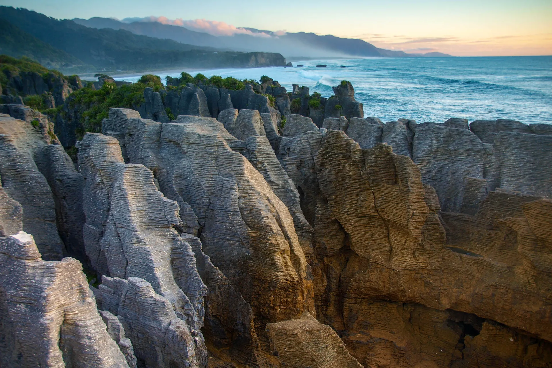 Pancake Rocks ved Punakaiki - NZ