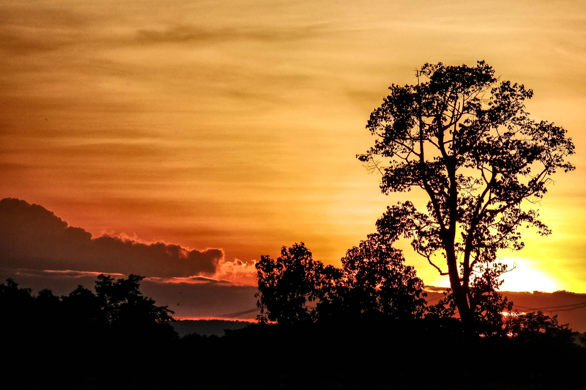 Stille solnedgang