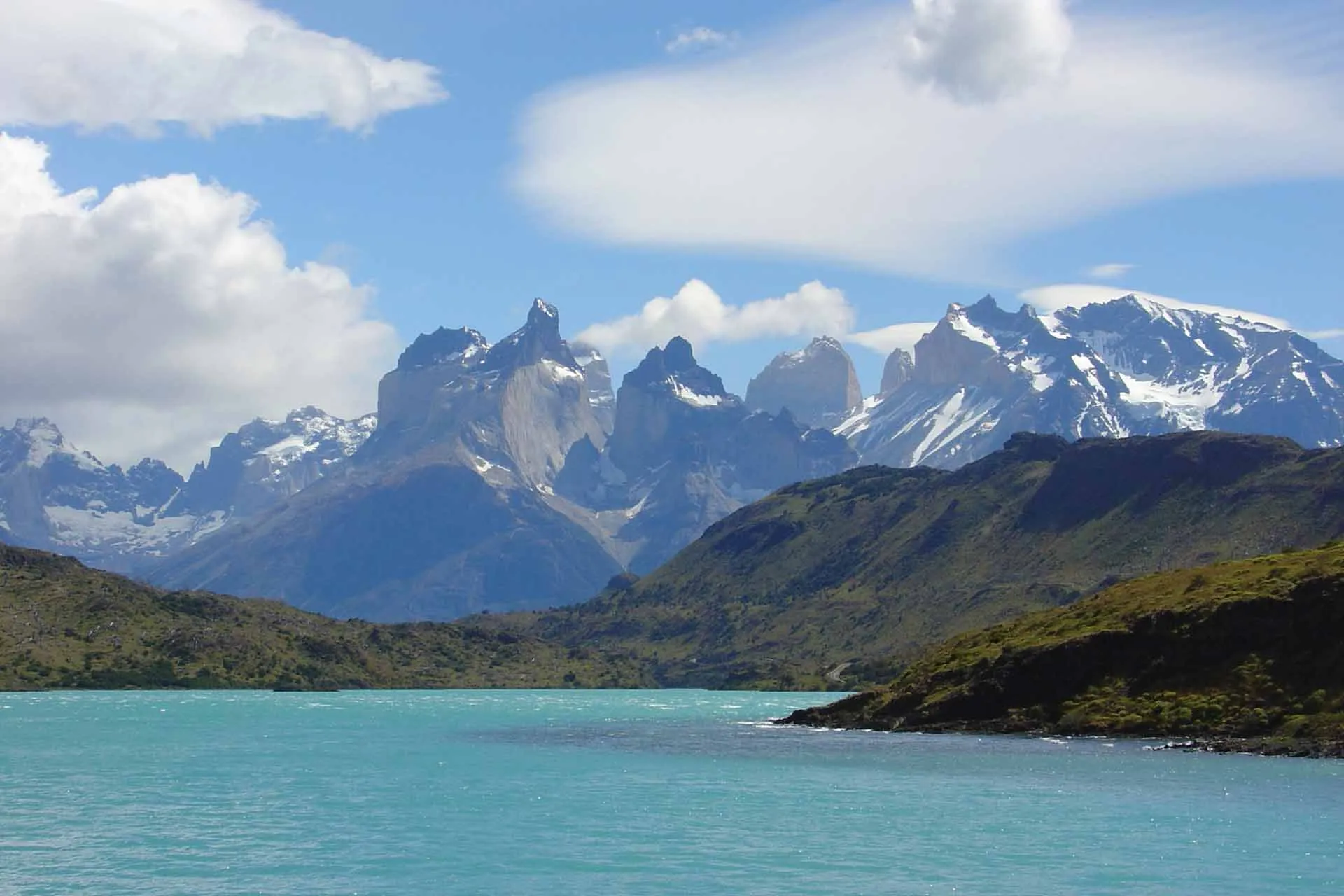 Torres del Paine Nationalpark med Cuernos del Paine
