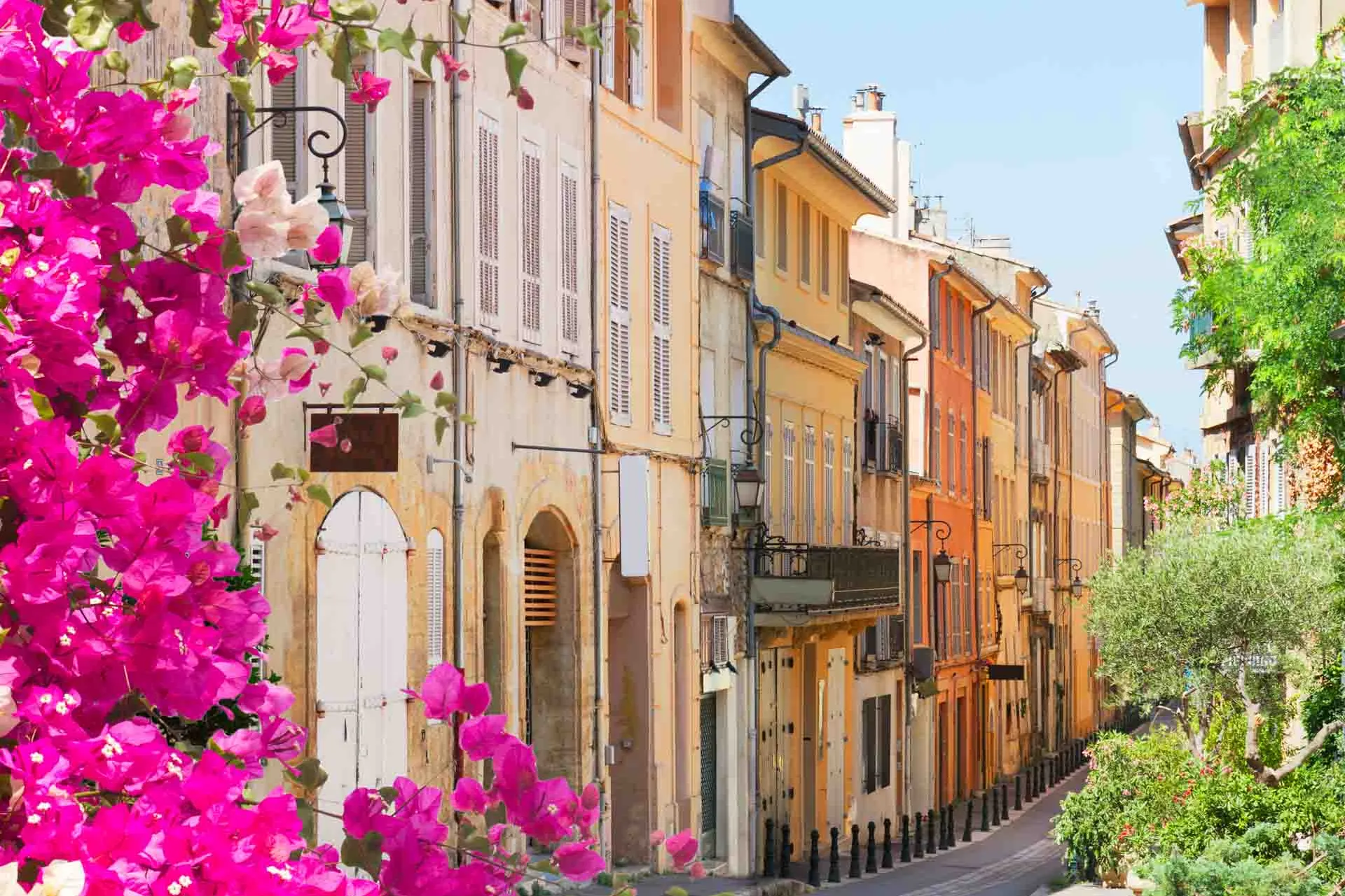 Stemningsfoto fra Aix-en-Provences gamle bydel