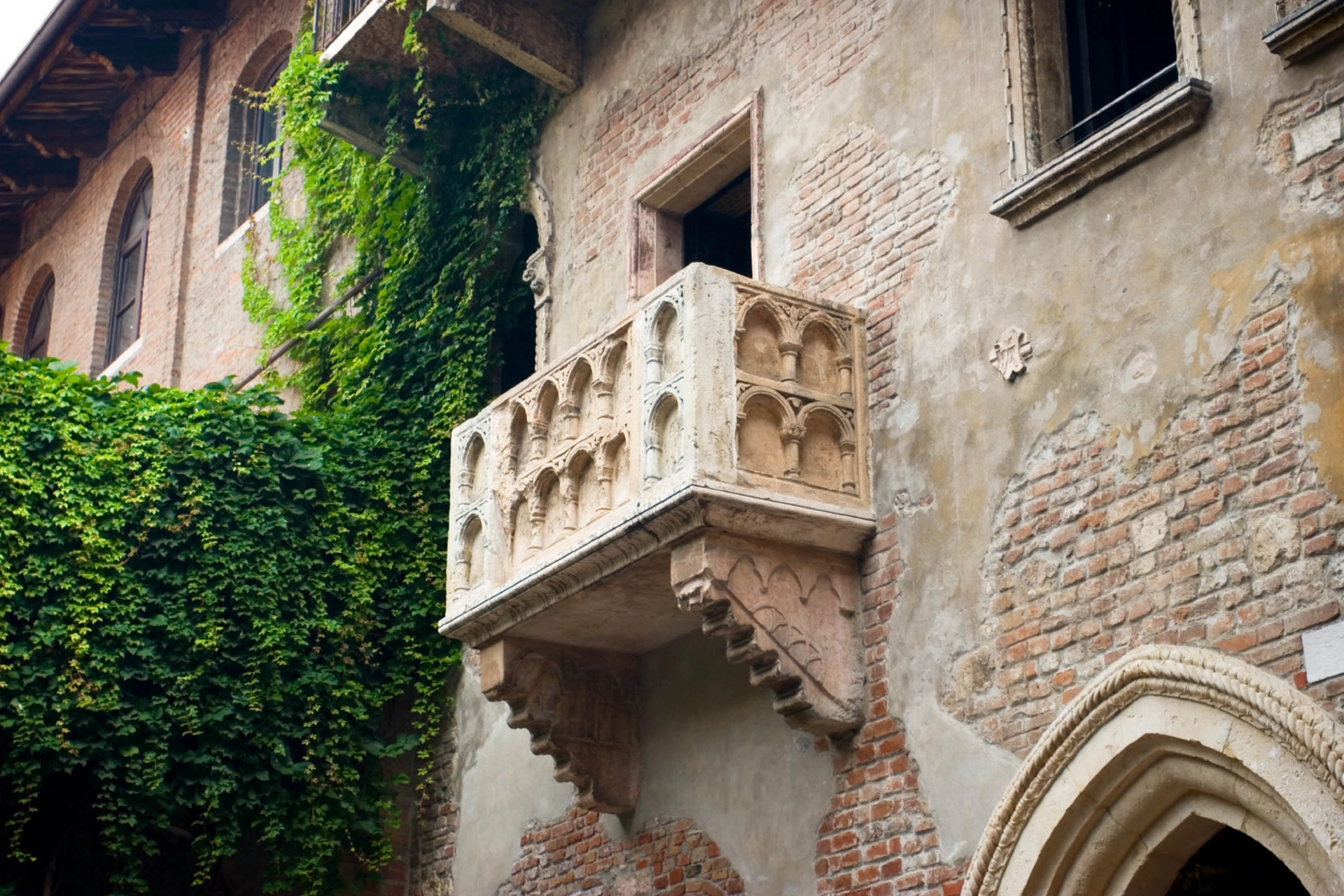 Den berømte Romeo og Julie-balkon i Verona