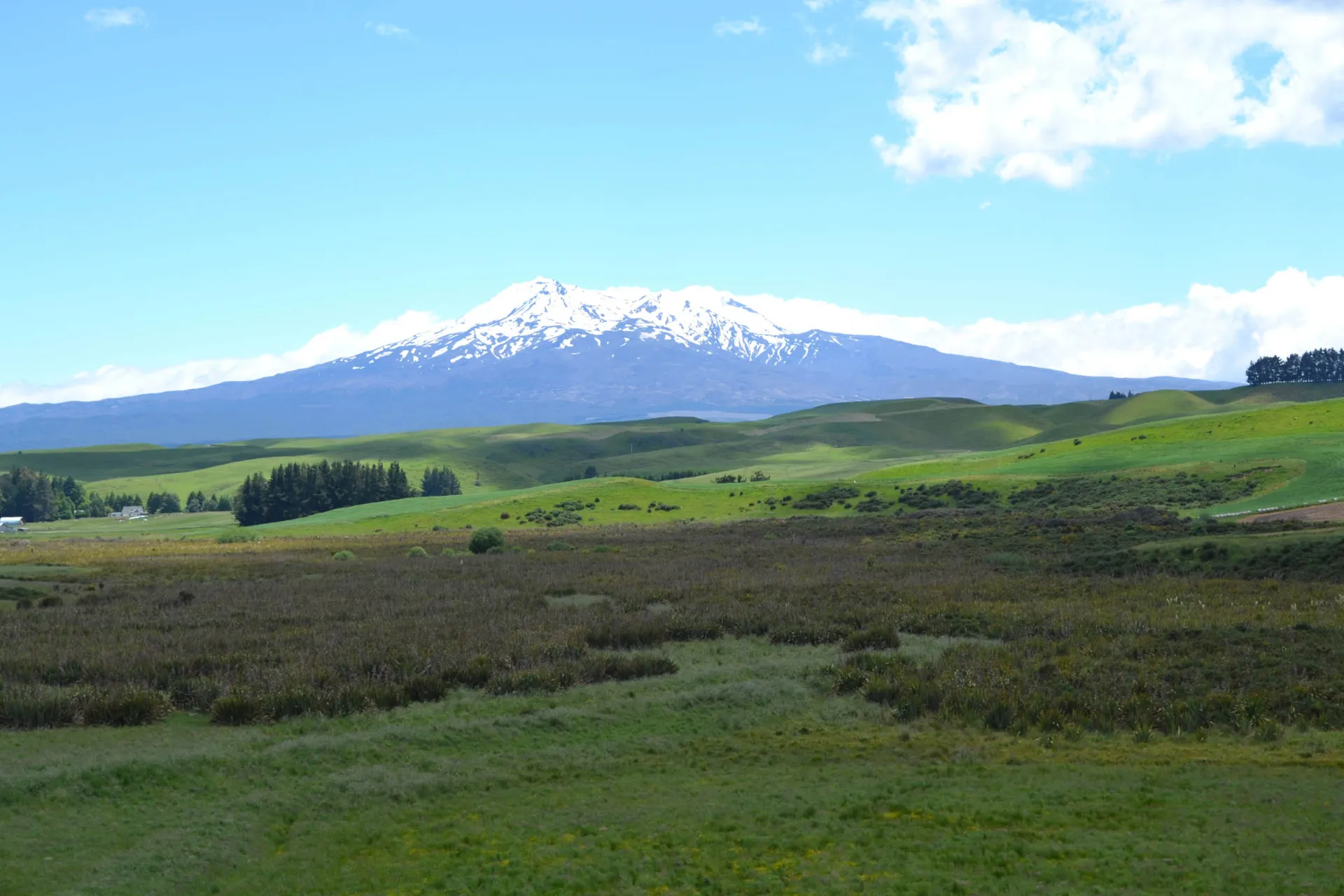 Mount Ruapehu - aktiv vulkan i Tongariro National Park på Nordøen i New Zealand - filmlokation i "Ringenes Herre"