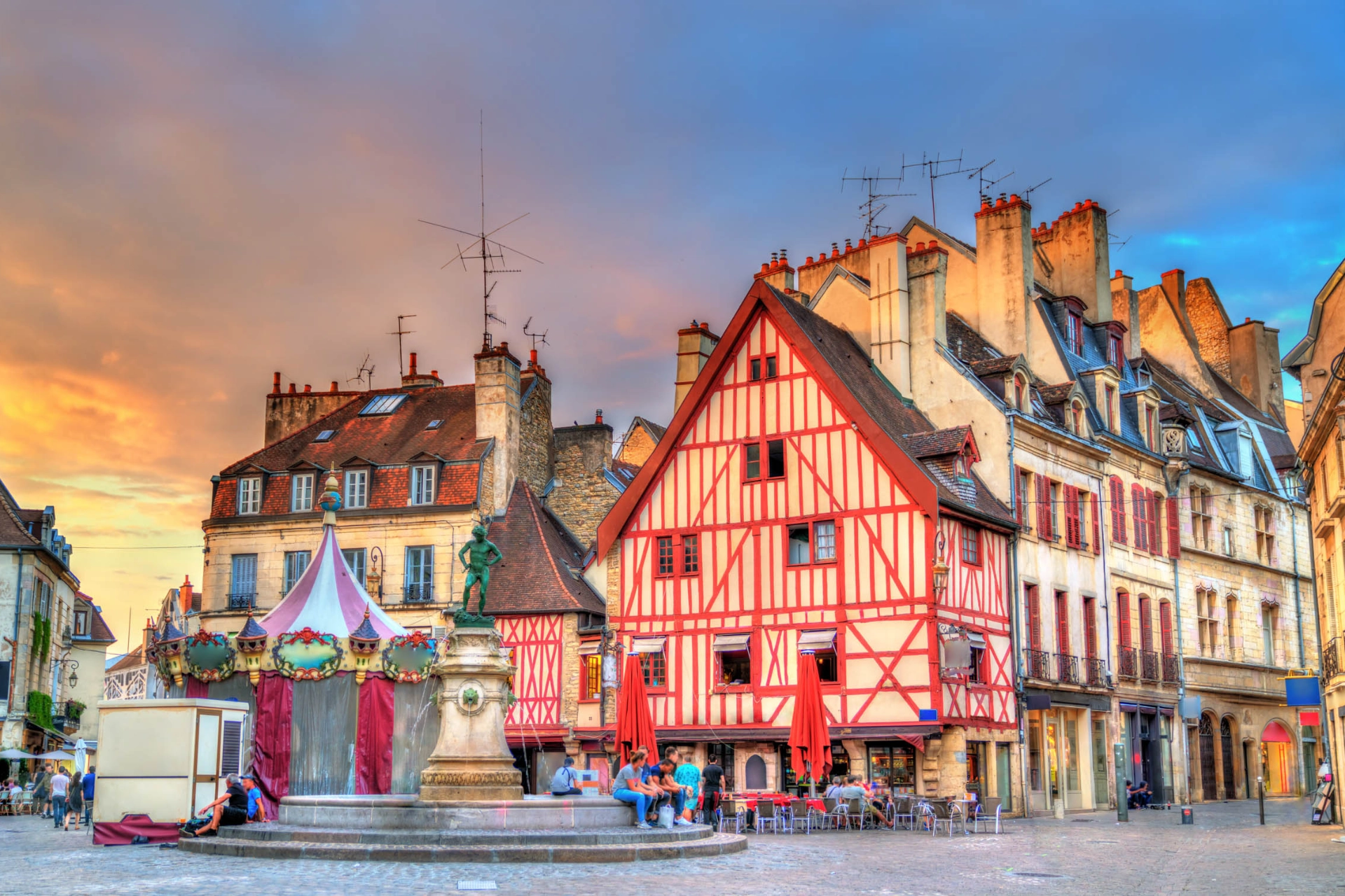 Traditionelle huse i Dijon