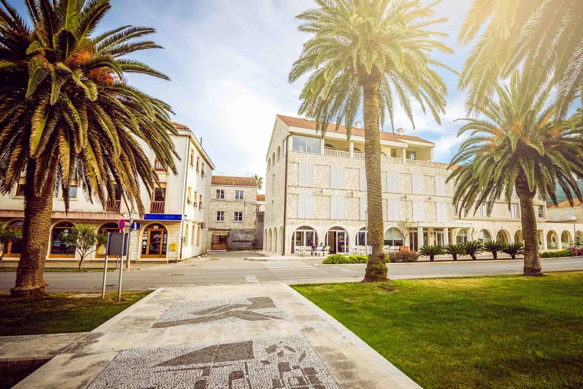 Torv i den historiske by Korčula