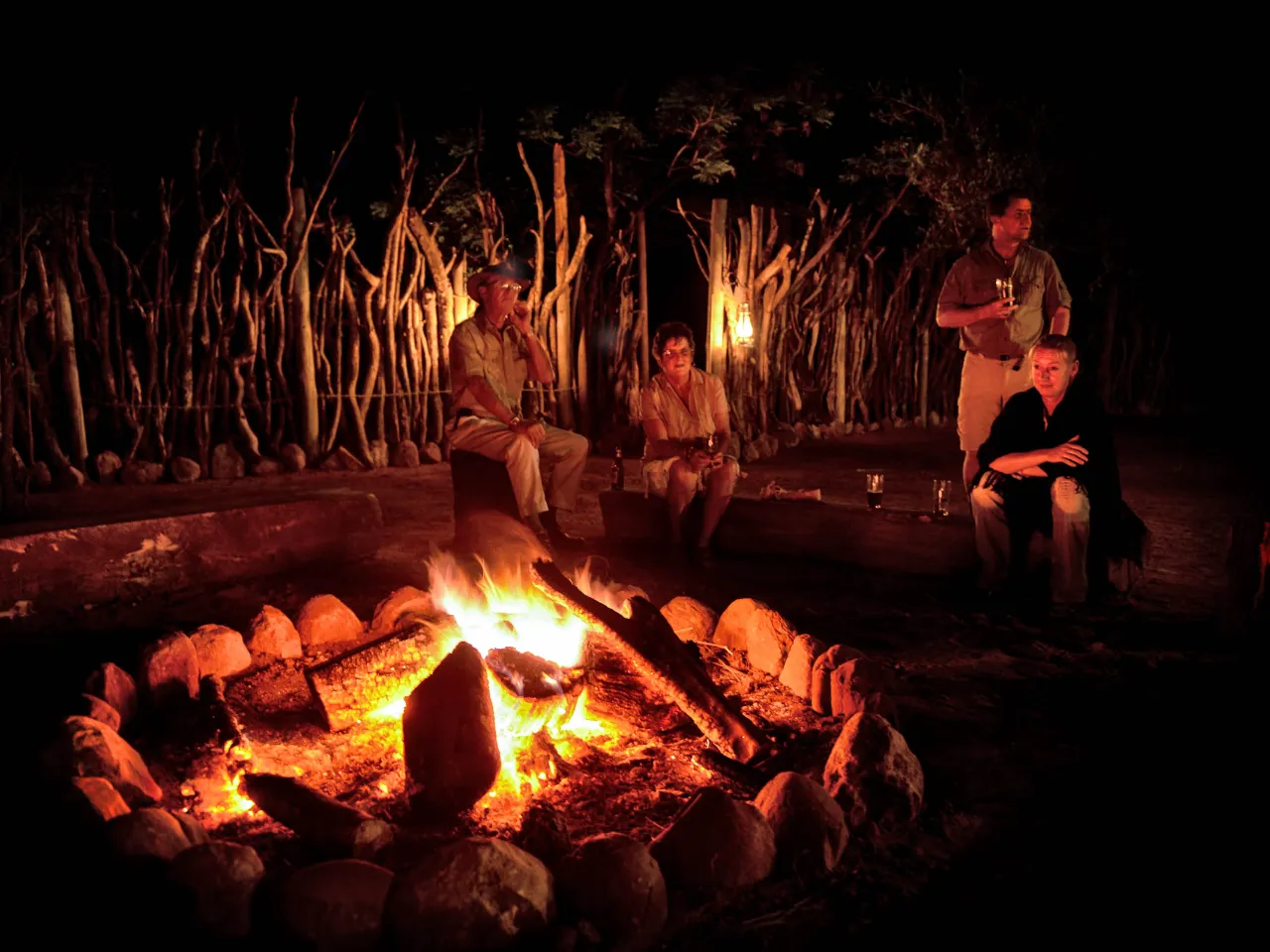 "Boma" - bål og hygge efter en safari-dag