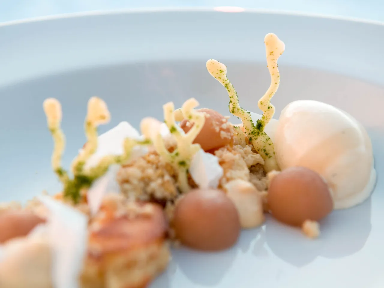 Elegant dessert – med blødt og sprødt