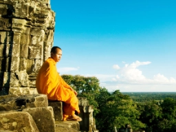 Munk ved Angkor Wat templet