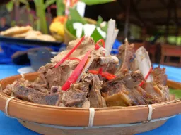 Khorkhog – traditionel mongolsk ret med lam tilberedt med varme sten