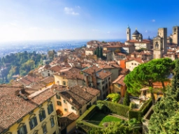 Bergamo i regionen Lombardiet