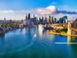 Cruise i Sydney havn med Utzons berømte opera