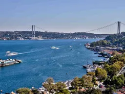 Bosporusstrædet adskiller Europa og Asien og forbinder Sortehavet med Marmarahavet