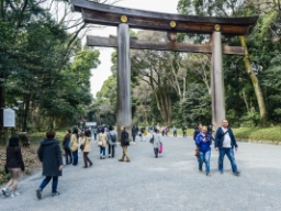 Indgangen til shinto-templet I Meiji Jingu