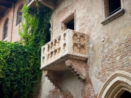 Den berømte Romeo og Julie-balkon i Verona