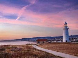 Fyrtårnet i Paphos Arkæologiske Park er stadig i brug
