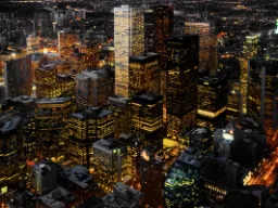 Højhuse i Toronto ved nattetide