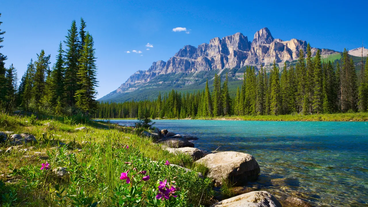Castle Mountain i Banff National Park, Alberta, Canada