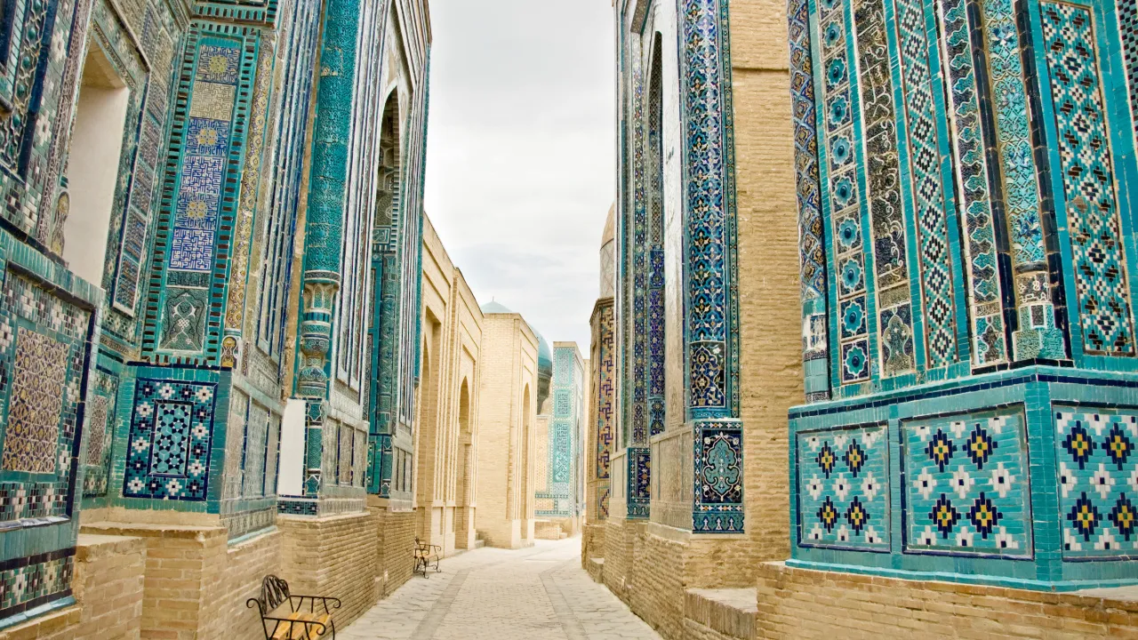 Shah-i-Zinda-gravkomplekset i Samarkand, Usbekistan