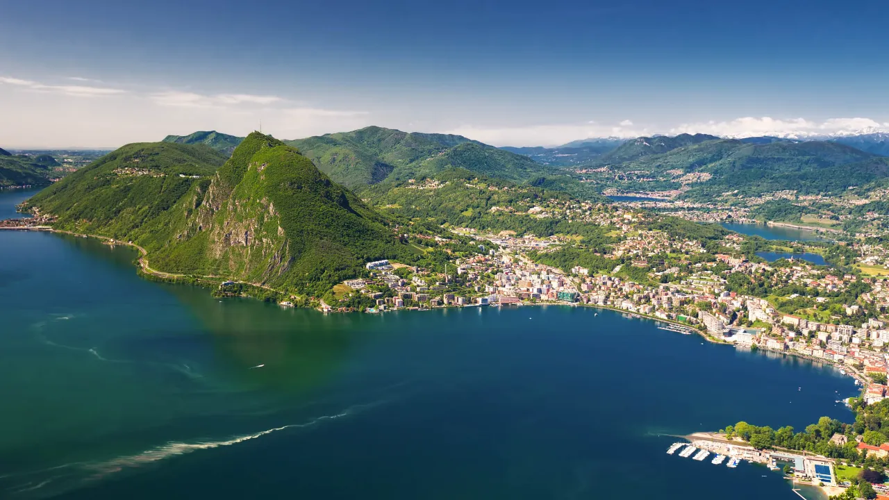 Lugano søen - byen selv Lugano søen - byen selv