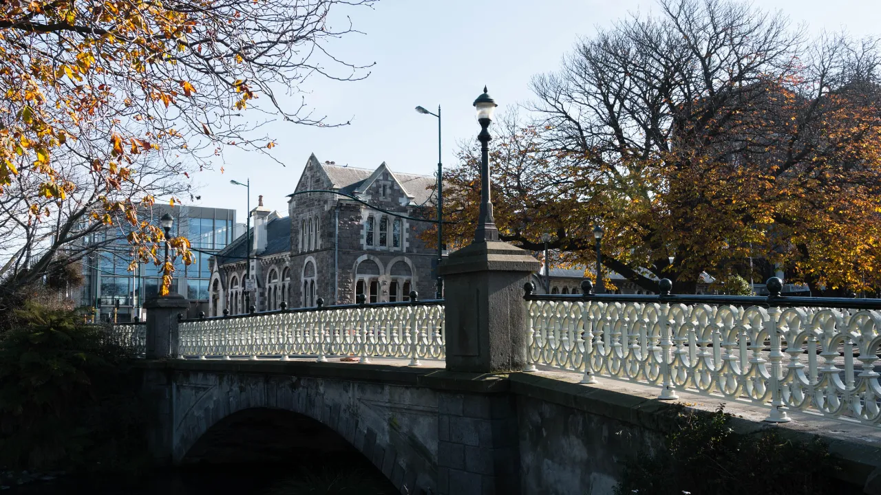 Christchurch med Canterbury Museum i baggrunden