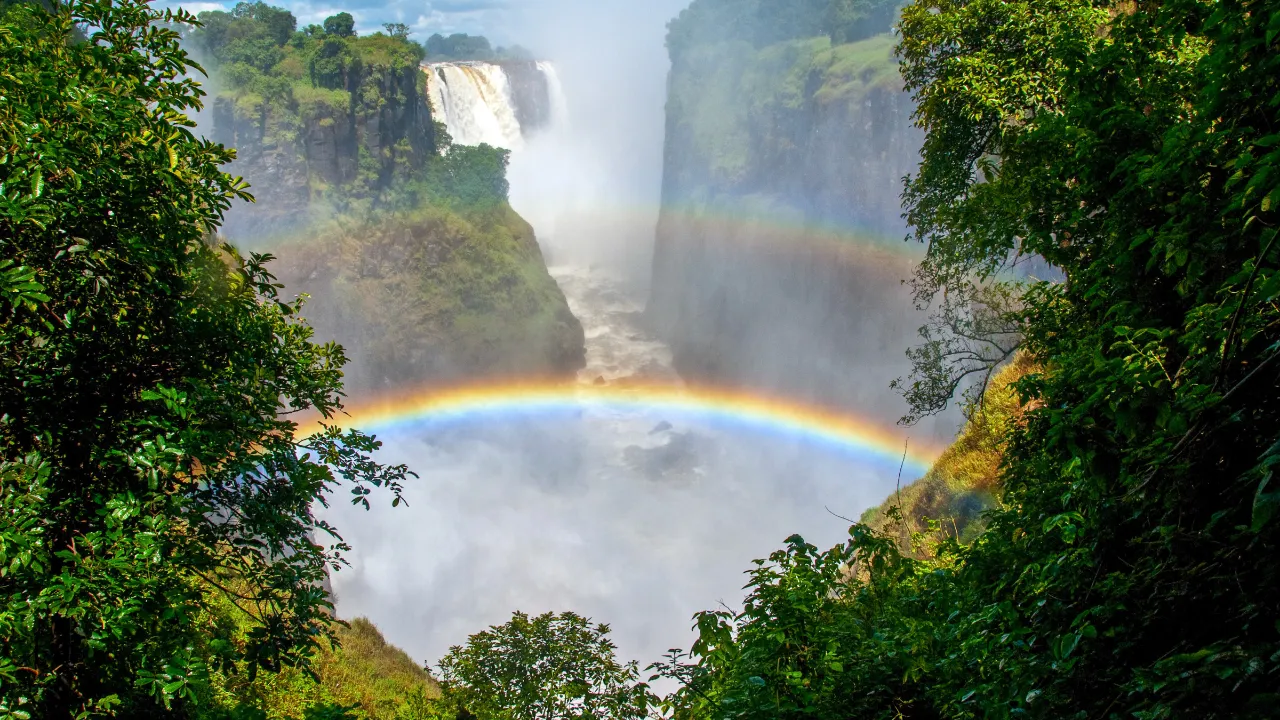 Regnbue ved Victoria Falls