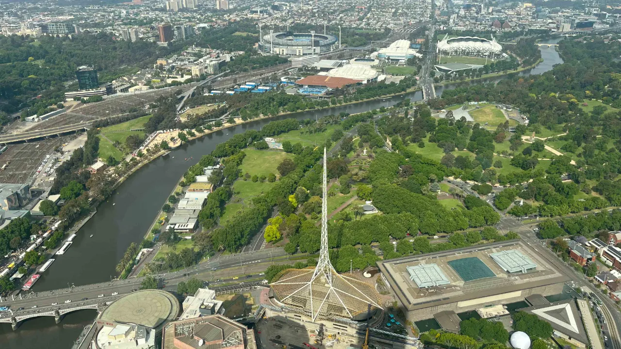 Udsigt over Melbourne fra Eureka Skydeck Udsigt over Melbourne fra Eureka Skydeck