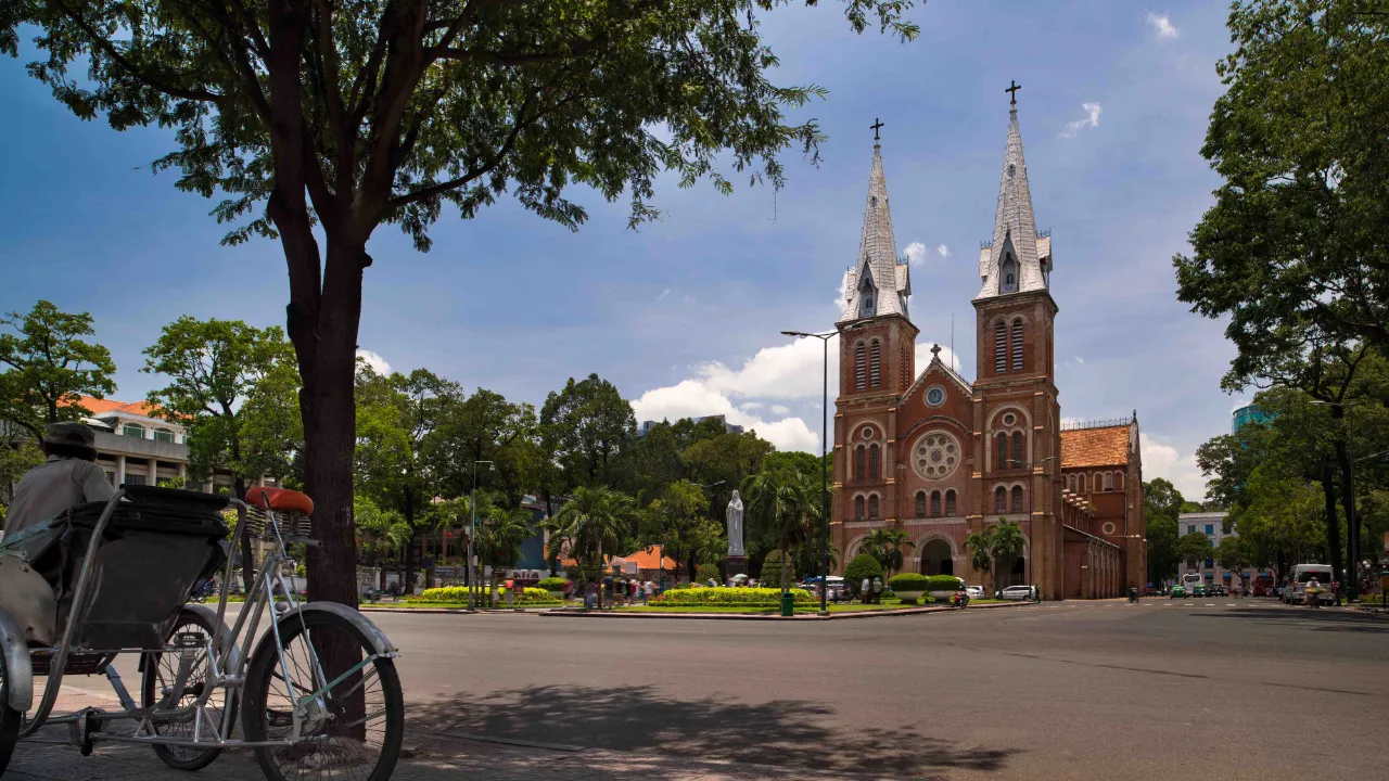Notre-Dame-katedralen i centrum af Ho Chi Minh City Notre-Dame-katedralen i centrum af Ho Chi Minh City