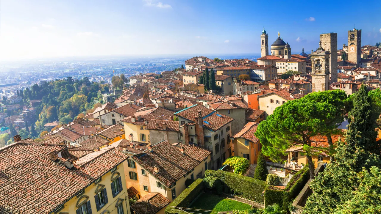 Bergamo i regionen Lombardiet Bergamo i regionen Lombardiet