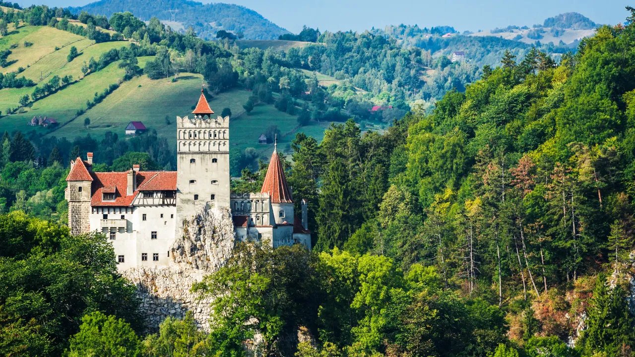 Bran-slottet i Transsylvanien, ofte forbundet med legenden om Dracula