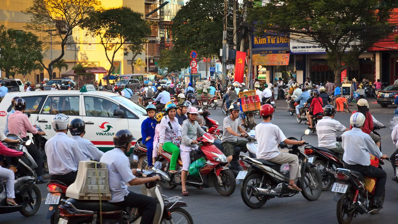 I storbyen Saigon er især trafikken en oplevelse