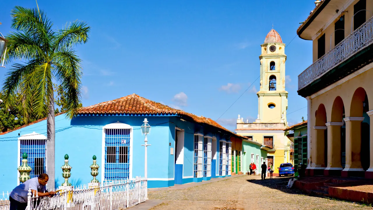 Trinidad - med klokketårn, kirken er nu et museum Trinidad - med klokketårn, kirken er nu et museum