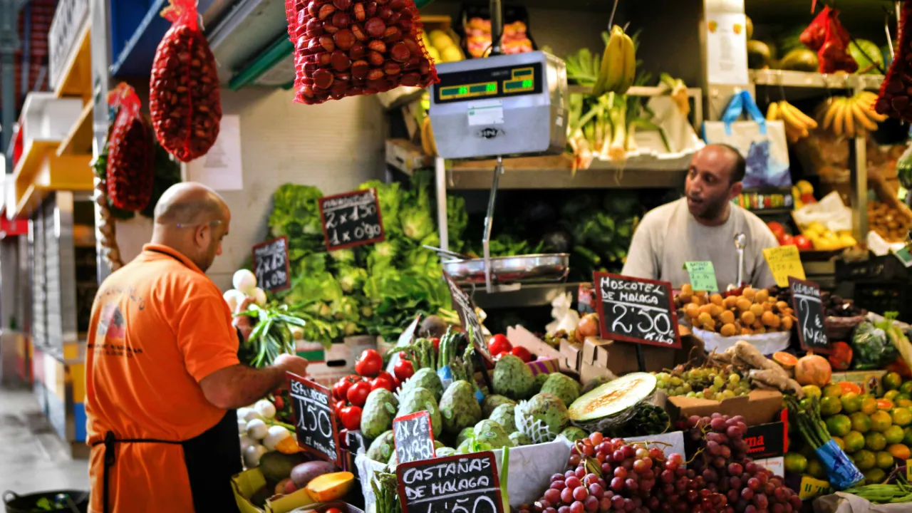 På marked i Málaga På marked i Málaga