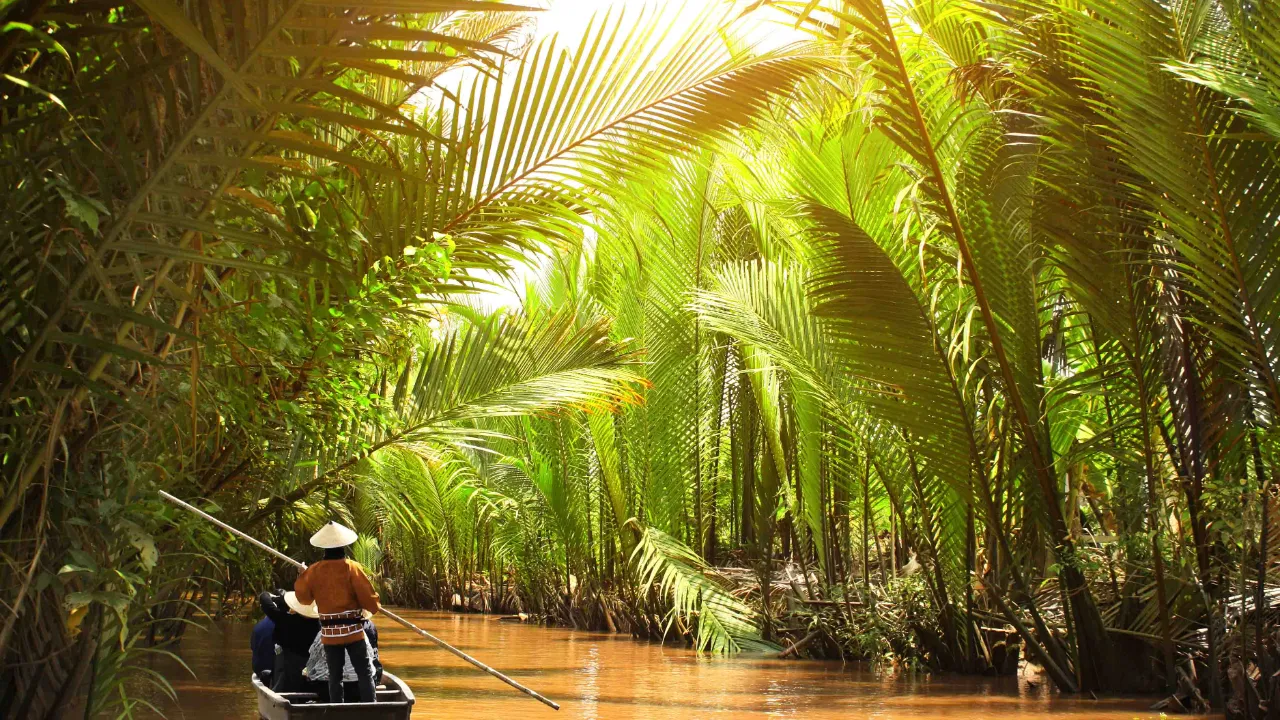 Sejltur på Mekong-floden Sejltur på Mekong-floden