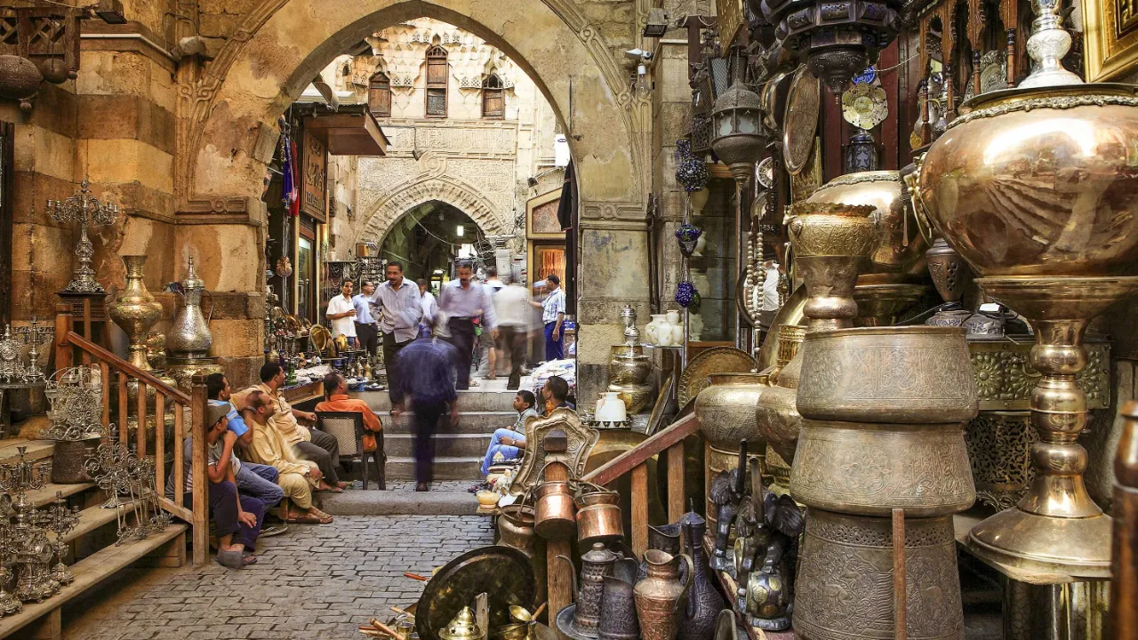 Khan el-Khalili basaren i Kairo Khan el-Khalili basaren i Kairo