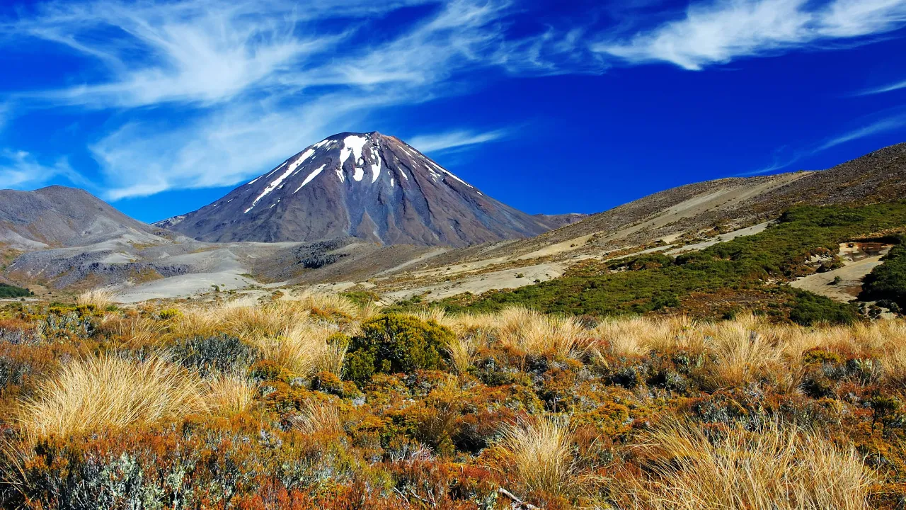 Mount Ngauruhoe – en keglevulkan i Tongariro National Park