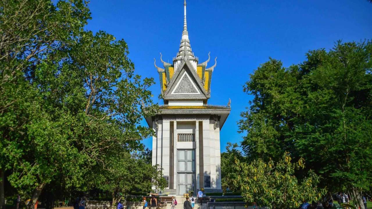 Mindesmærke for ofrene for De Røde Khmerers regime i Phnom Penh, Cambodja Mindesmærke for ofrene for De Røde Khmerers regime i Phnom Penh, Cambodja