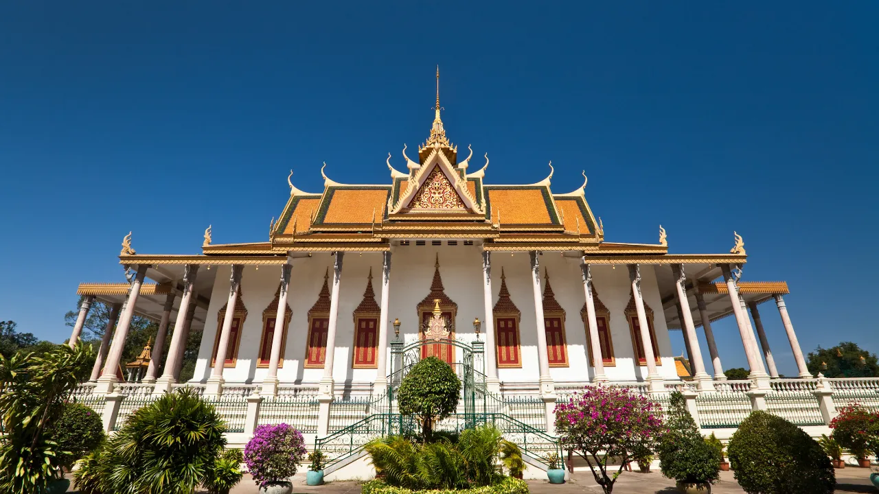 Sølvpagoden i det kongelige palads i Phnom Penh