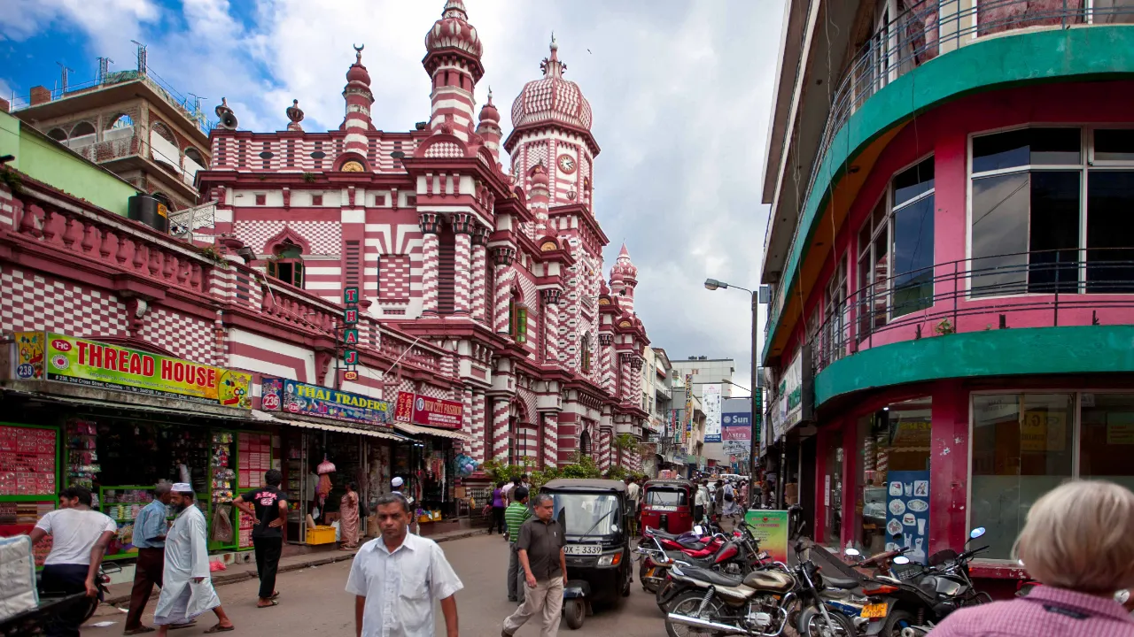 Jami Ul-Alfar moskéen i Colombo Jami Ul-Alfar moskéen i Colombo