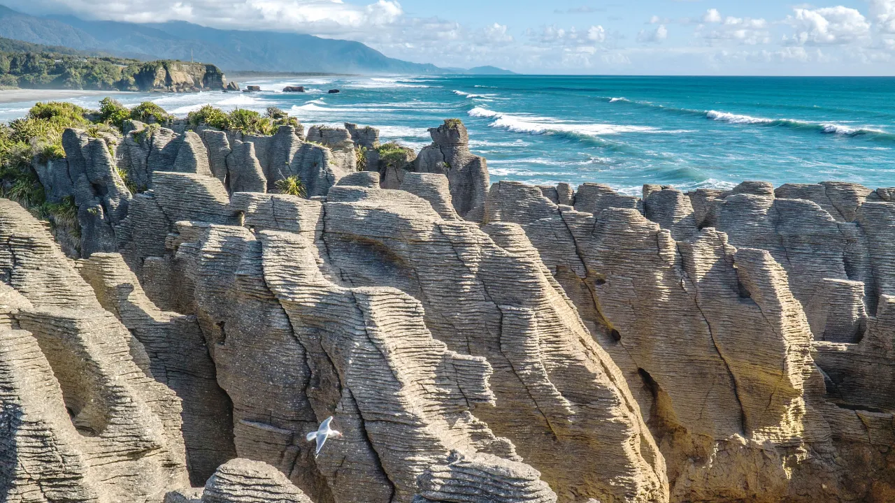 Pancake Rocks ved Punakaiki