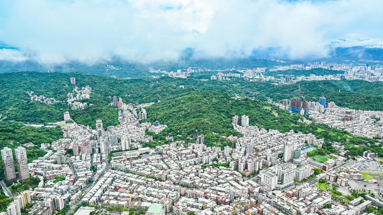 Udsigt fra observatoriet i Taipei Udsigt fra observatoriet i Taipei