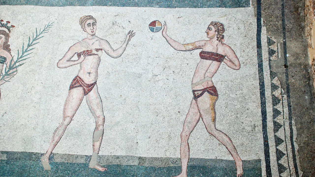Gulv-mosaik i Piazza Armerina