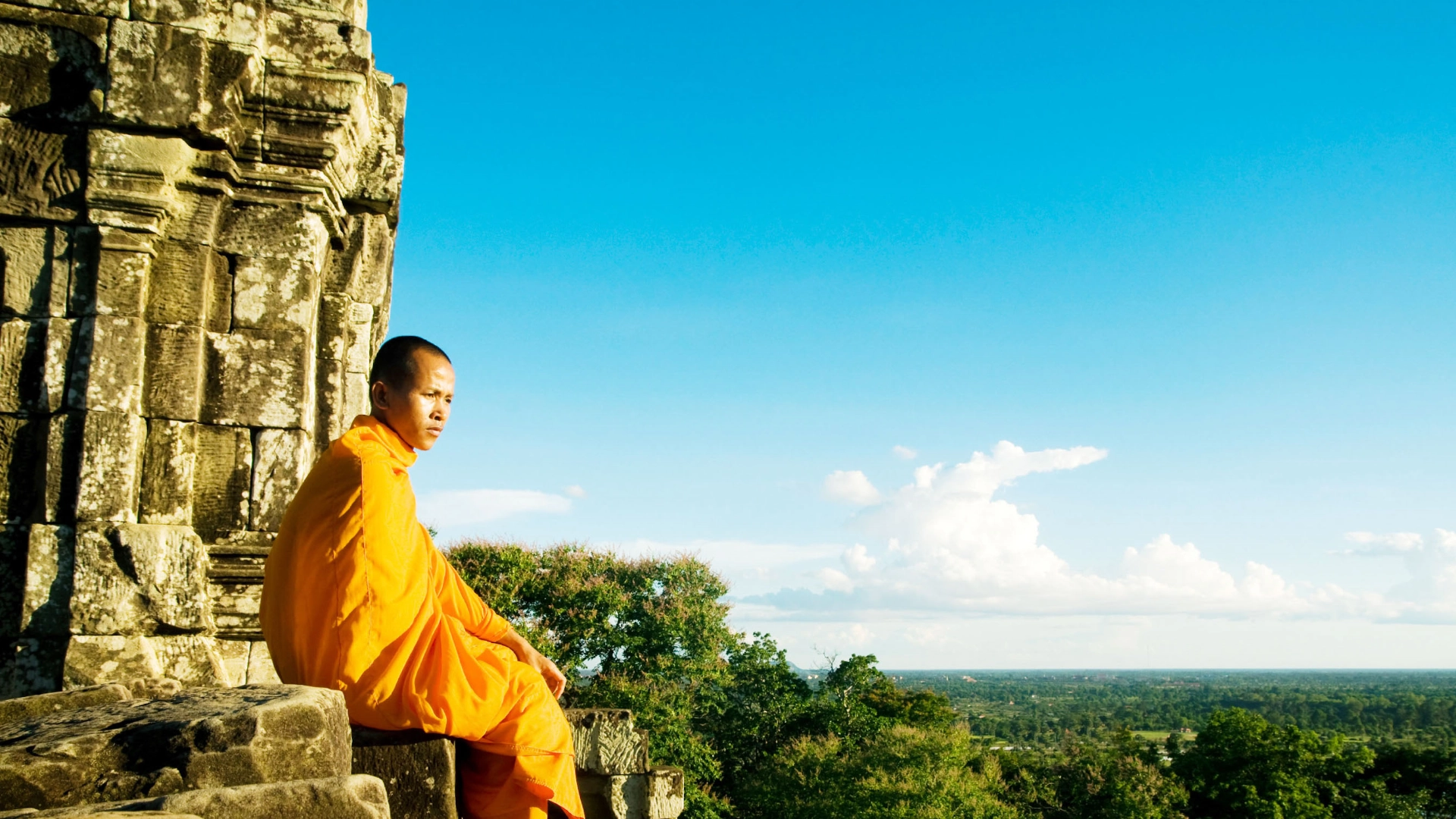 Munk ved Angkor Wat templet