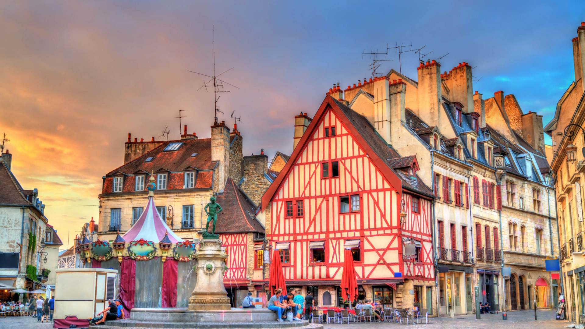 Traditionelle huse i Dijon